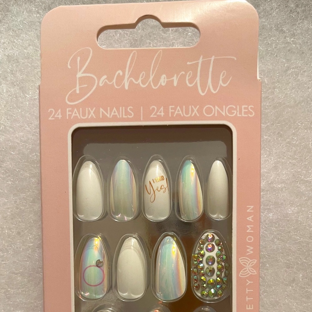 Bachelorette Faux Nails - I Said Yes!